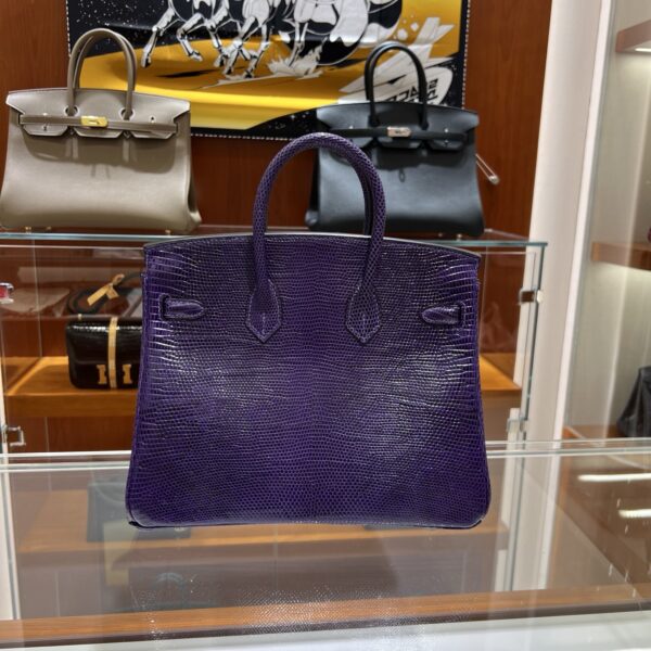 wsxc1782990657411_2 Old Cobbler Birkin Lizard Leather P9 Anemone Purple Silver Hardware 25cm Full Handmade