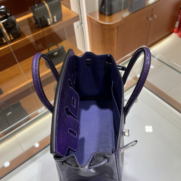 wsxc1782990657411_6 Old Cobbler Birkin Lizard Leather P9 Anemone Purple Silver Hardware 25cm Full Handmade