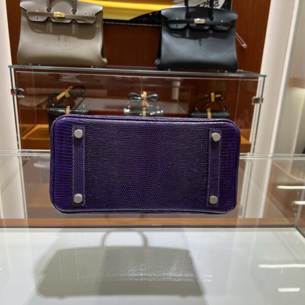 wsxc1782990657411_7 Old Cobbler Birkin Lizard Leather P9 Anemone Purple Silver Hardware 25cm Full Handmade