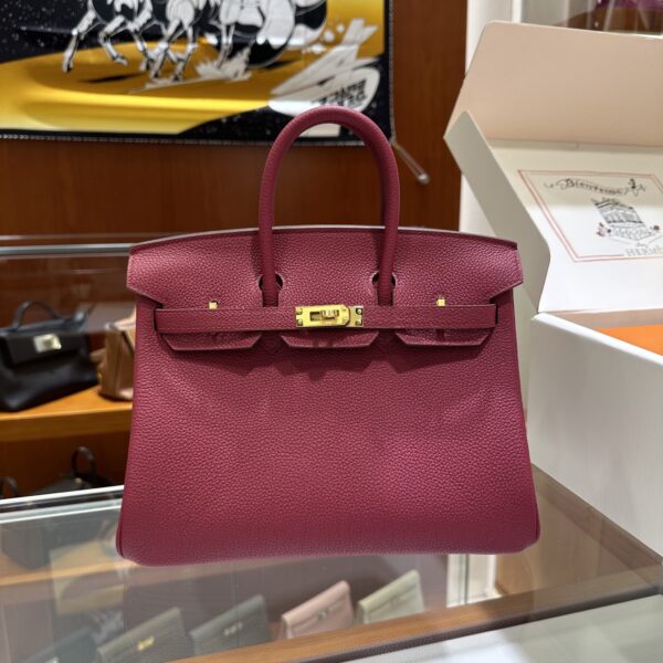 Old Cobbler Birkin Togo Leather K1 Grenat Red Gold Hardware 25cm Full Handmade