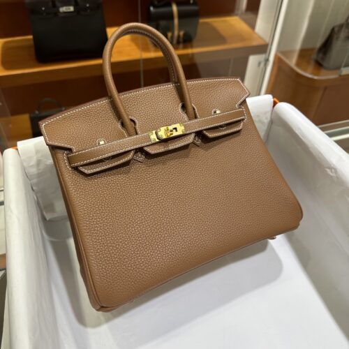 wsxc1782990809697_0 Old Cobbler Birkin Togo Leather CK37 Golden Brown Gold Hardware 25cm Full Handmade