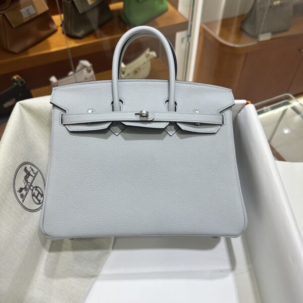 wsxc1782990830532_0 Old Cobbler Birkin Togo Leather P0 Gris Grey Silver Hardware 25cm Full Handmade