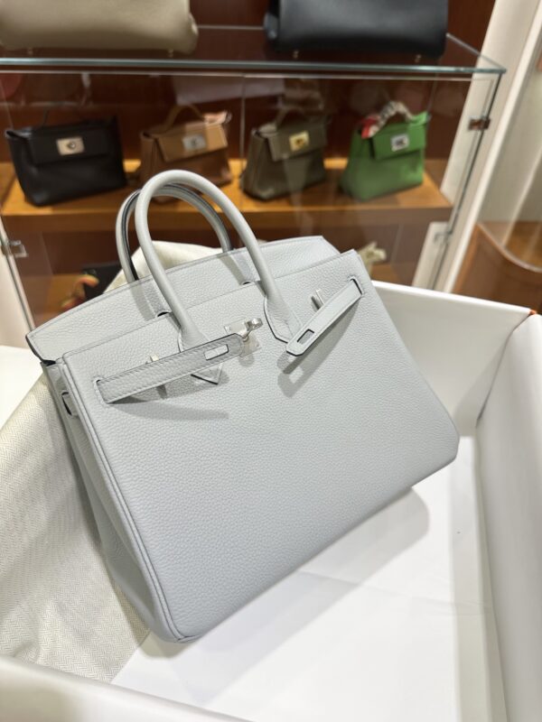 wsxc1782990830532_3 Old Cobbler Birkin Togo Leather P0 Gris Grey Silver Hardware 25cm Full Handmade