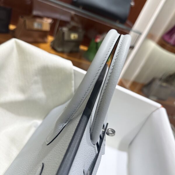 wsxc1782990830532_7 Old Cobbler Birkin Togo Leather P0 Gris Grey Silver Hardware 25cm Full Handmade
