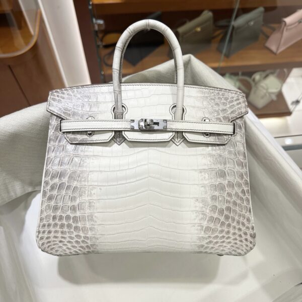 Old Cobbler Birkin Matte Crocodile Leather Himalaya Silver Hardware 25cm Full Handmade