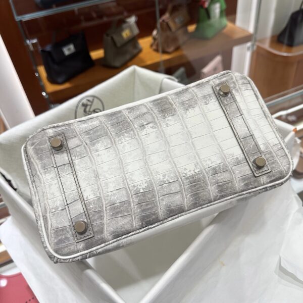 Old Cobbler Birkin Matte Crocodile Leather Himalaya Silver Hardware 25cm Full Handmade