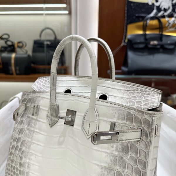 Old Cobbler Birkin Matte Crocodile Leather Himalaya Silver Hardware 25cm Full Handmade