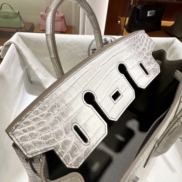 Old Cobbler Birkin Matte Crocodile Leather Himalaya Silver Hardware 25cm Full Handmade