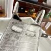 Old Cobbler Birkin Matte Crocodile Leather Himalaya Silver Hardware 25cm Full Handmade