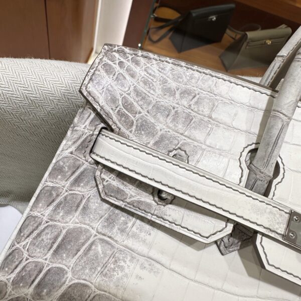Old Cobbler Birkin Matte Crocodile Leather Himalaya Silver Hardware 25cm Full Handmade