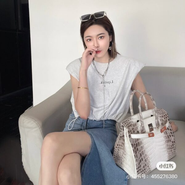 Old Cobbler Birkin Matte Crocodile Leather Himalaya Silver Hardware 25cm Full Handmade