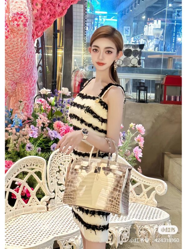 Old Cobbler Birkin Matte Crocodile Leather Himalaya Silver Hardware 25cm Full Handmade
