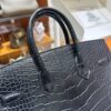 wsxc1782990986112_5 Old Cobbler Birkin Matte Alligator Crocodile CK89 Black Silver Hardware 25cm Full Handmade