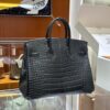 wsxc1782991016972_2 Old Cobbler Birkin Matte Alligator Crocodile CK89 Black Gold Hardware 25cm Full Handmade