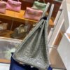 Old Cobbler Birkin Shiny Porosus Crocodile CK81 Turtledove Grey Gold Hardware 25cm Full Handmade