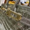 Old Cobbler Birkin Shiny Porosus Crocodile CK81 Turtledove Grey Gold Hardware 25cm Full Handmade