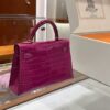 Old Cobbler Mini Kelly Shiny Alligator Crocodile Rose Purple Pink Gold Hardware 19cm Full Handmade