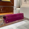 Old Cobbler Mini Kelly Shiny Alligator Crocodile Rose Purple Pink Gold Hardware 19cm Full Handmade