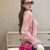 Old Cobbler Mini Kelly Shiny Alligator Crocodile Rose Purple Pink Gold Hardware 19cm Full Handmade