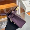 wsxc1783764194007_3 Old Cobbler Factory Mini Kelly Matte Alligator Crocodile Grape Purple Gold Hardware 19cm Full Handmade