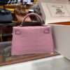 Old Cobbler Factory Mini Kelly Matte Alligator Crocodile Sakura Pink Gold Hardware 19cm Full Handmade