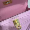 Old Cobbler Factory Mini Kelly Matte Alligator Crocodile Sakura Pink Gold Hardware 19cm Full Handmade