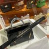 Old Cobbler Factory Mini Kelly Shiny Porosus Crocodile CK89 Black Gold Hardware 19cm Full Handmade