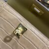 Old Cobbler Factory Mini Kelly Matte Alligator Crocodile 0M Tea Khaki Gold Hardware 19cm Full Handmade