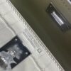 wsxc1784135867059_8 Old Cobbler Factory Mini Kelly Matte Alligator Crocodile i2 Cream White Silver Hardware 19cm Full Handmade