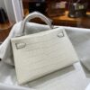 wsxc1784135867060_1 Old Cobbler Factory Mini Kelly Matte Alligator Crocodile i2 Cream White Silver Hardware 19cm Full Handmade