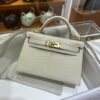 wsxc1784136045667_0 Old Cobbler Factory Mini Kelly Matte Alligator Crocodile i2 Cream White Gold Hardware 19cm Full Handmade