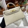 wsxc1784136045667_3 Old Cobbler Factory Mini Kelly Matte Alligator Crocodile i2 Cream White Gold Hardware 19cm Full Handmade