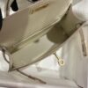 wsxc1784136045667_7 Old Cobbler Factory Mini Kelly Matte Alligator Crocodile i2 Cream White Gold Hardware 19cm Full Handmade