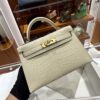 wsxc1784136046140_12 Old Cobbler Factory Mini Kelly Matte Alligator Crocodile i2 Cream White Gold Hardware 19cm Full Handmade