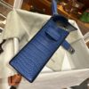 wsxc1784136074406_11 Old Cobbler Factory Mini Kelly Matte Alligator Crocodile i7 Ivory blue Silver Hardware 19cm Full Handmade
