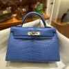 wsxc1784136074406_9 Old Cobbler Factory Mini Kelly Matte Alligator Crocodile i7 Ivory blue Silver Hardware 19cm Full Handmade