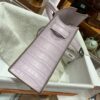 Old Cobbler Factory Mini Kelly Matte Alligator Crocodile 09 Light Purple Pink Silver Hardware 19cm Full Handmade