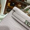 Old Cobbler Factory Mini Kelly Matte Alligator Crocodile 09 Light Purple Pink Silver Hardware 19cm Full Handmade