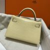 wsxc1784136270404_10 Old Cobbler Factory Mini Kelly Matte Alligator Crocodile Y1 Vanilla Yellow Silver Hardware 19cm Full Handmade