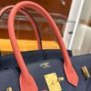 wsxc1784649183312_5 Old Cobbler Factory Birkin Epsom Leather Gem Blue & Red Gold Hardware 30cm Full Handmade