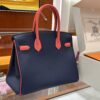 wsxc1784649183313_2 Old Cobbler Factory Birkin Epsom Leather Gem Blue & Red Gold Hardware 30cm Full Handmade