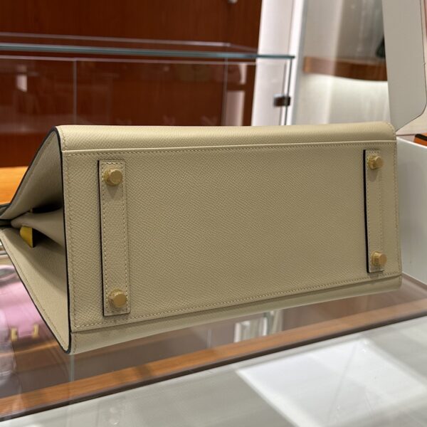 wsxc1784649237630_8 Old Cobbler Factory Birkin Epsom Leather Khaki & Yellow Gold Hardware 30cm Full Handmade