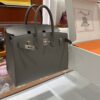 Old Cobbler Factory Birkin Epsom Leather Deep Grey Silver Hardware 25cm Full Handmade