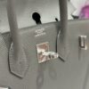 Old Cobbler Factory Birkin Epsom Leather Deep Grey Silver Hardware 25cm Full Handmade