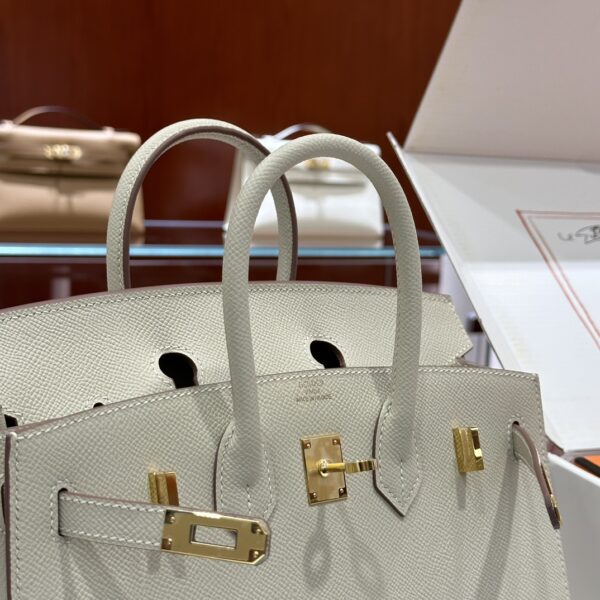 wsxc1784649295229_2 Old Cobbler Factory Birkin Epsom Leather Cream White Gold Hardware 25cm Full Handmade