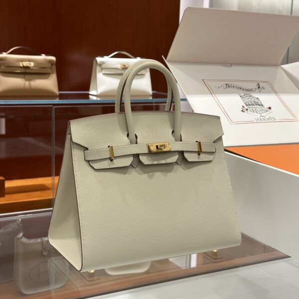 wsxc1784649295229_4 Old Cobbler Factory Birkin Epsom Leather Cream White Gold Hardware 25cm Full Handmade
