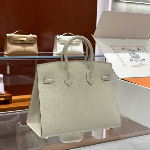 wsxc1784649295229_5 Old Cobbler Factory Birkin Epsom Leather Cream White Gold Hardware 25cm Full Handmade