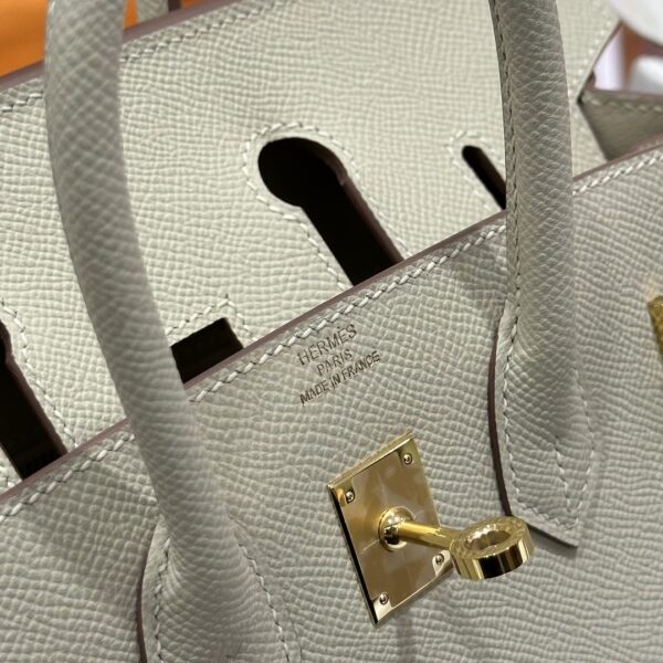 wsxc1784649297780_0 Old Cobbler Factory Birkin Epsom Leather Cream White Gold Hardware 25cm Full Handmade