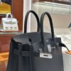 wsxc1784907016666_7 Old Cobbler Factory Birkin Swift Leather Black & Red Silver Hardware 30cm Full Handmade