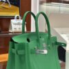 wsxc1784907051423_6 Old Cobbler Factory Birkin Swift Leather Bamboo Green Silver Hardware 30cm Full Handmade